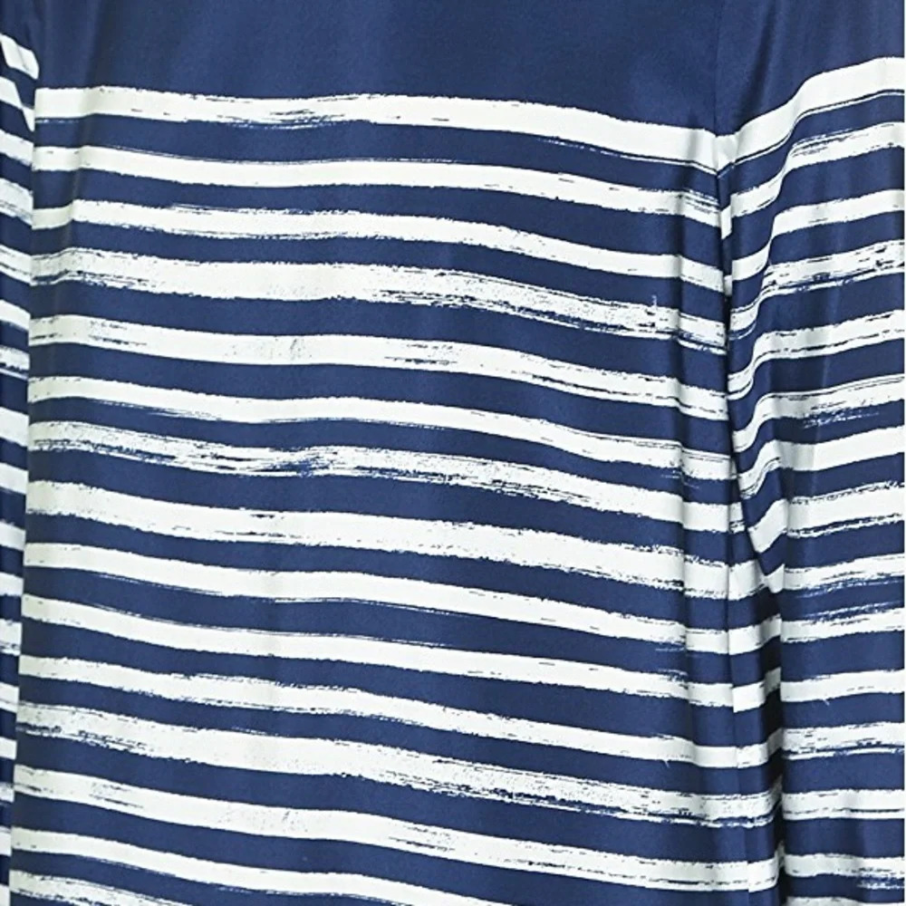 VINCE NWT Marker Stripe Long Sleeve Silk Dress - Picture 4 of 8